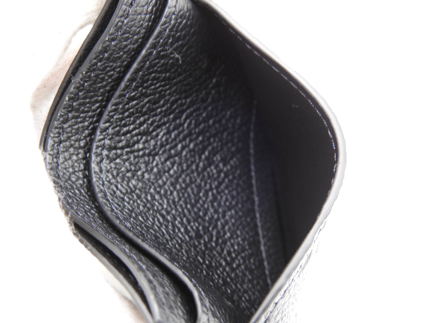 LOUIS VUITTON Monogram Empreinte LV Charm Card Holder Case Black M82132