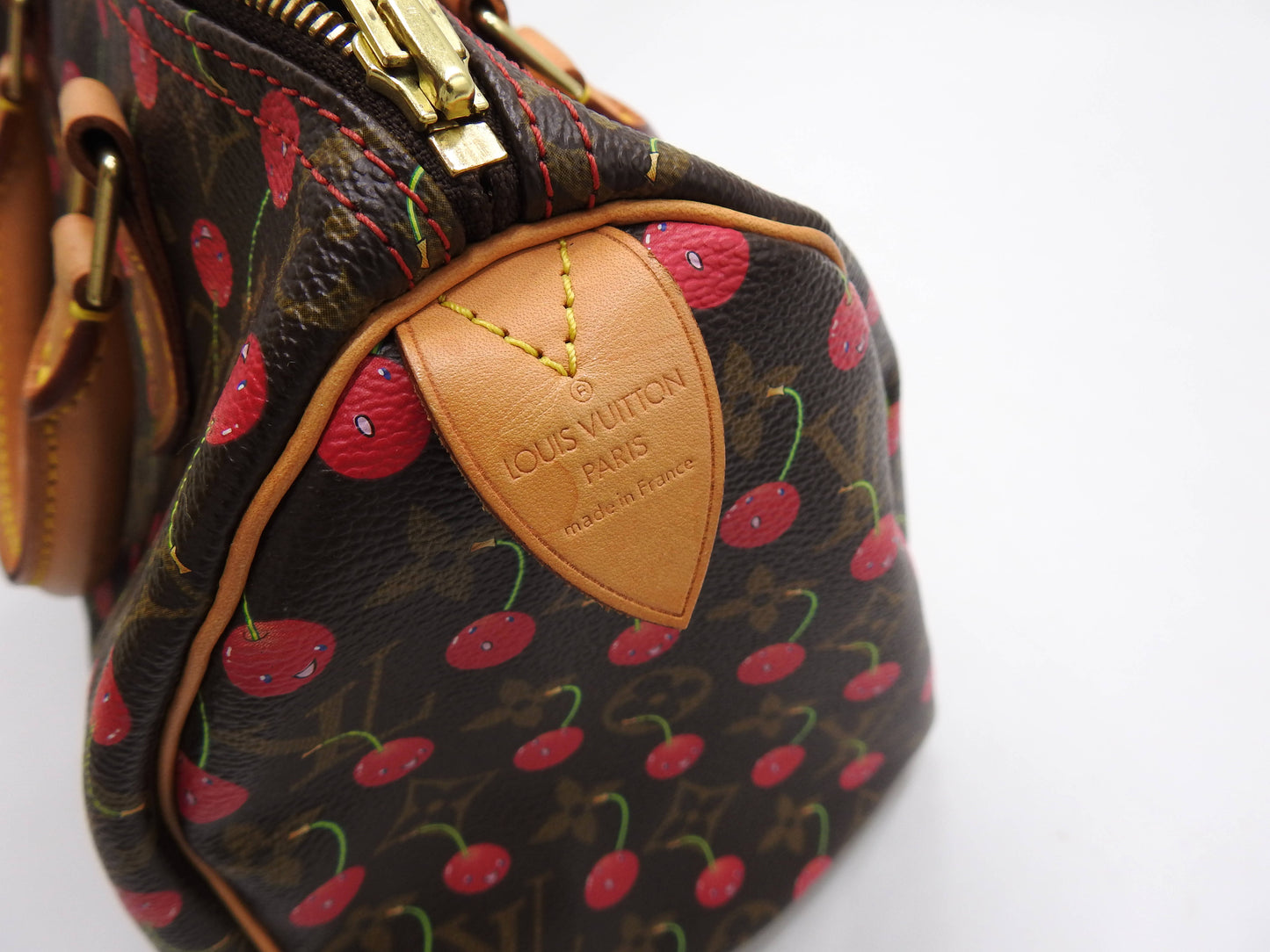 LOUIS VUITTON Monogram Cherry Speedy 25 Hand Bag Boston Bag Canvas M95009