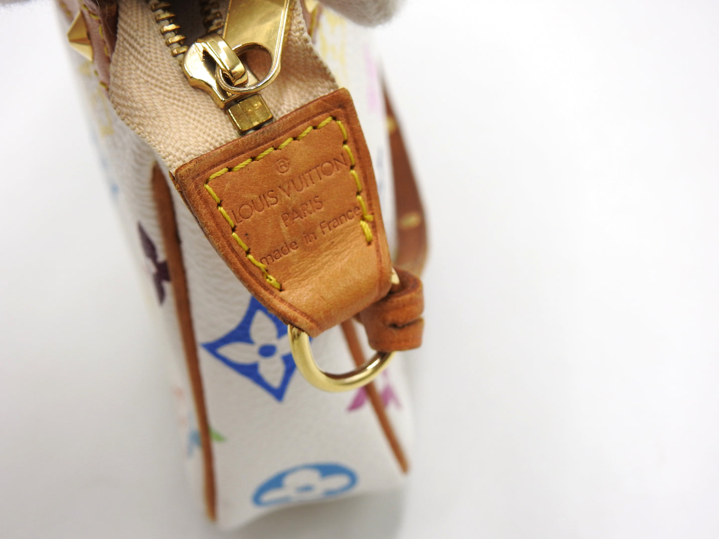 LOUIS VUITTON Pochette Accessories Pouch Monogram Multicolor White M92649