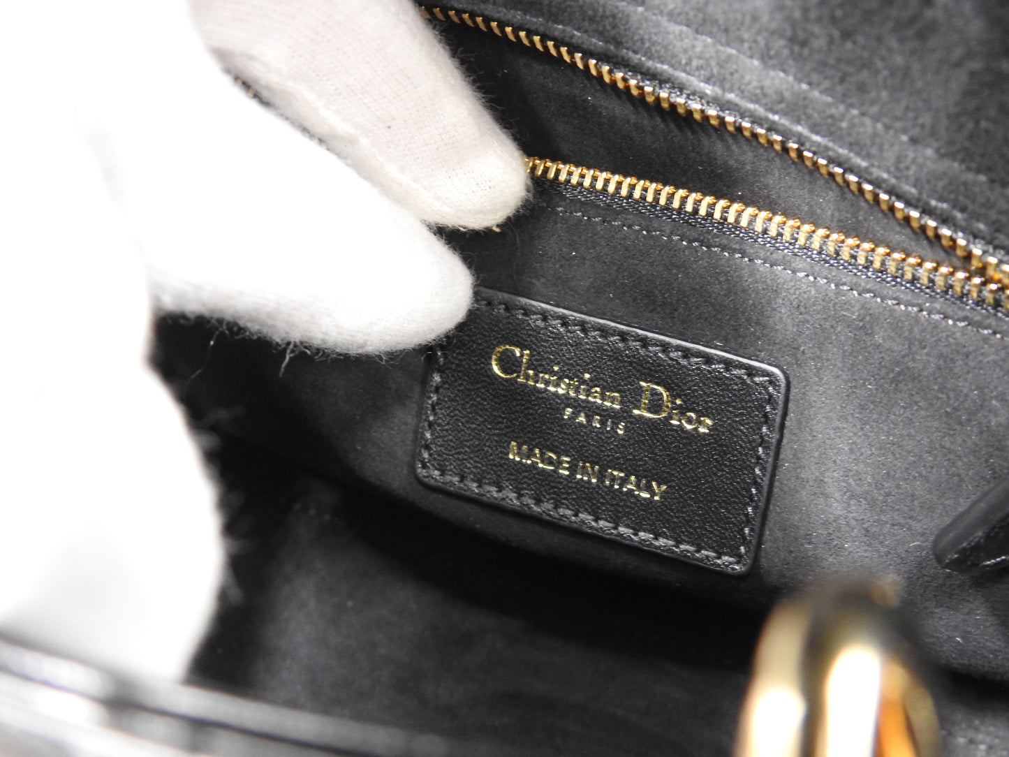 Christian Dior My Abc Lady Dior Small Shoulder Hand Bag Lambskin Black