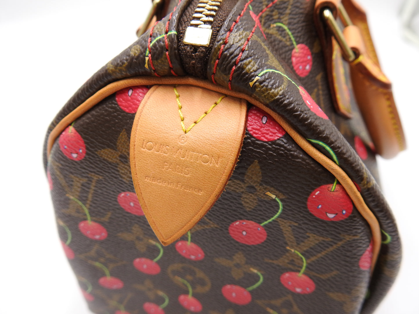 LOUIS VUITTON Monogram Cherry Speedy 25 Hand Bag Boston Bag Canvas M95009