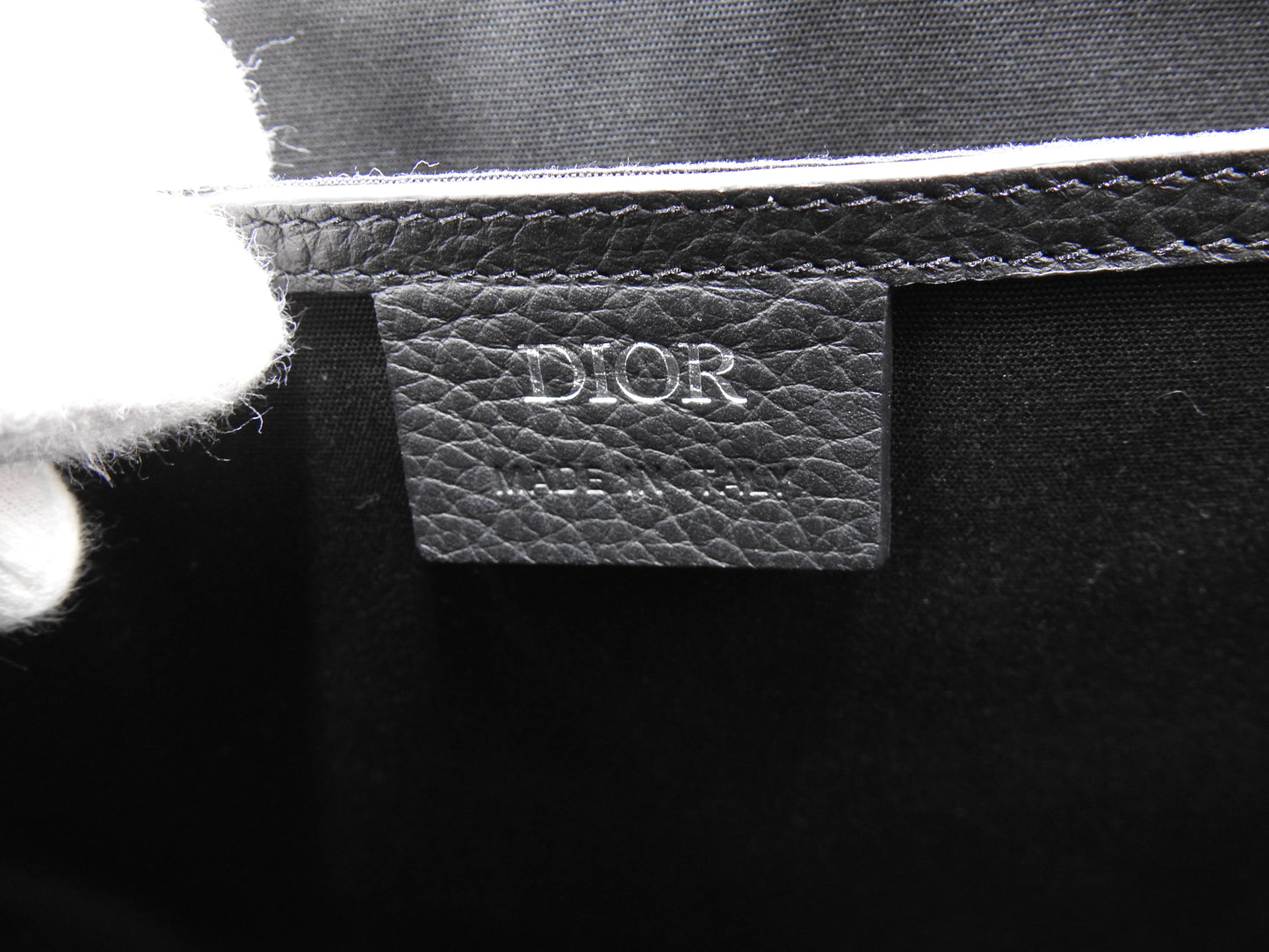 Christian Dior Saddle Messenger Shoulder Bag Oblique Jacquard Canvas Navy