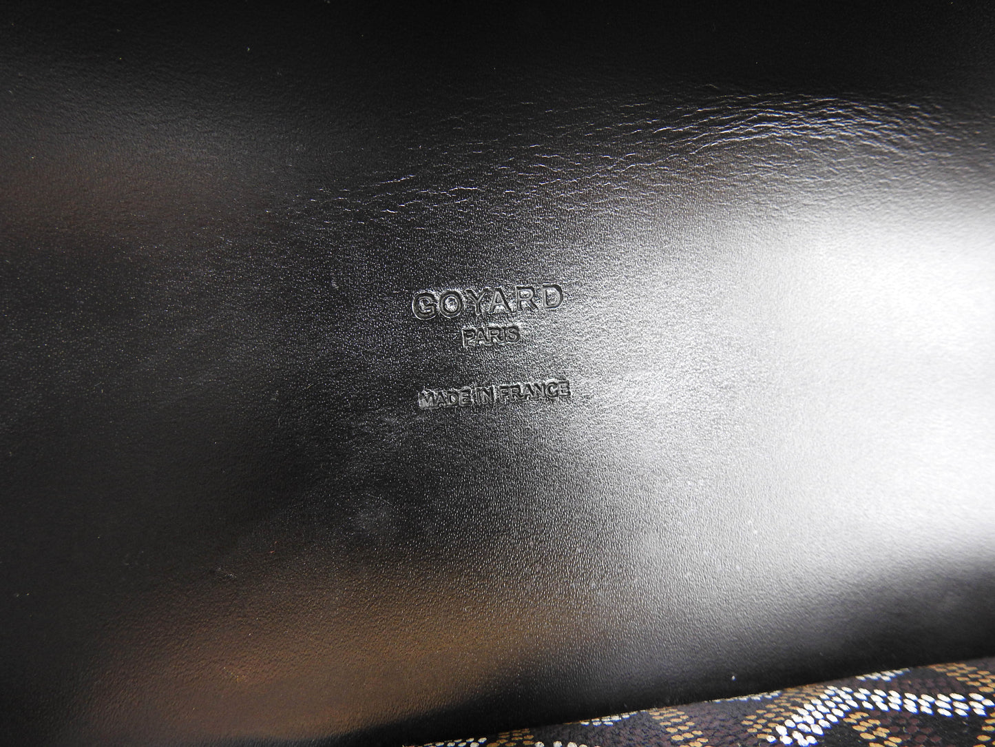 GOYARD Goyardine Grand Bleu MM Shoulder Bag PVC Canvas Leather Black Y-1802