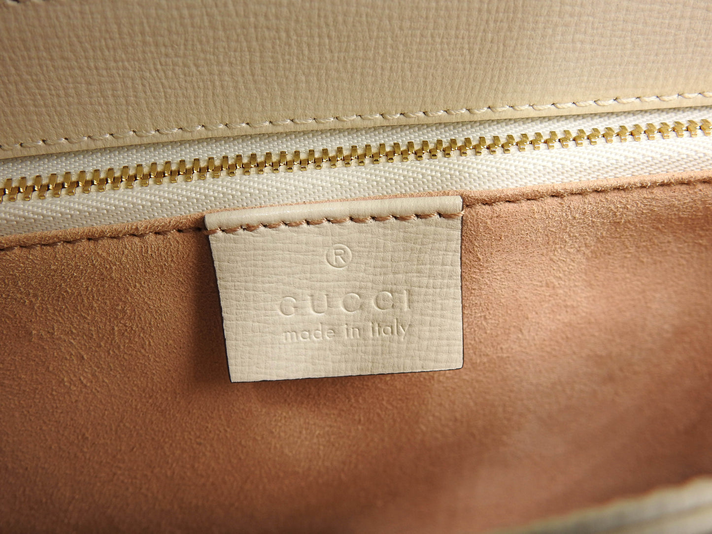 GUCCI Horsebit 1955 Shoulder Bag Leather White Gold Hardware 602204