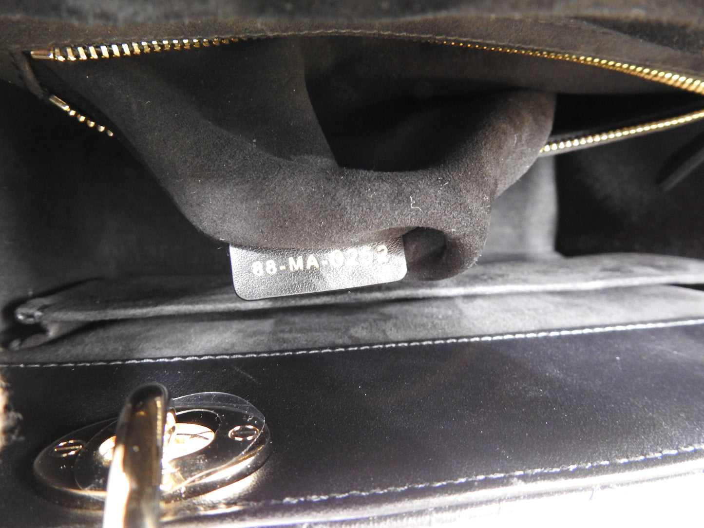 Christian Dior Lady Dior Medium Canage Hand Shoulder Bag Lambskin Black