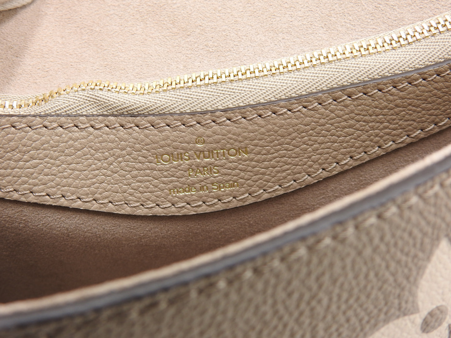 LOUIS VUITTON Monogram Empreinte Diane Shoulder Bag Dove Cream M46583