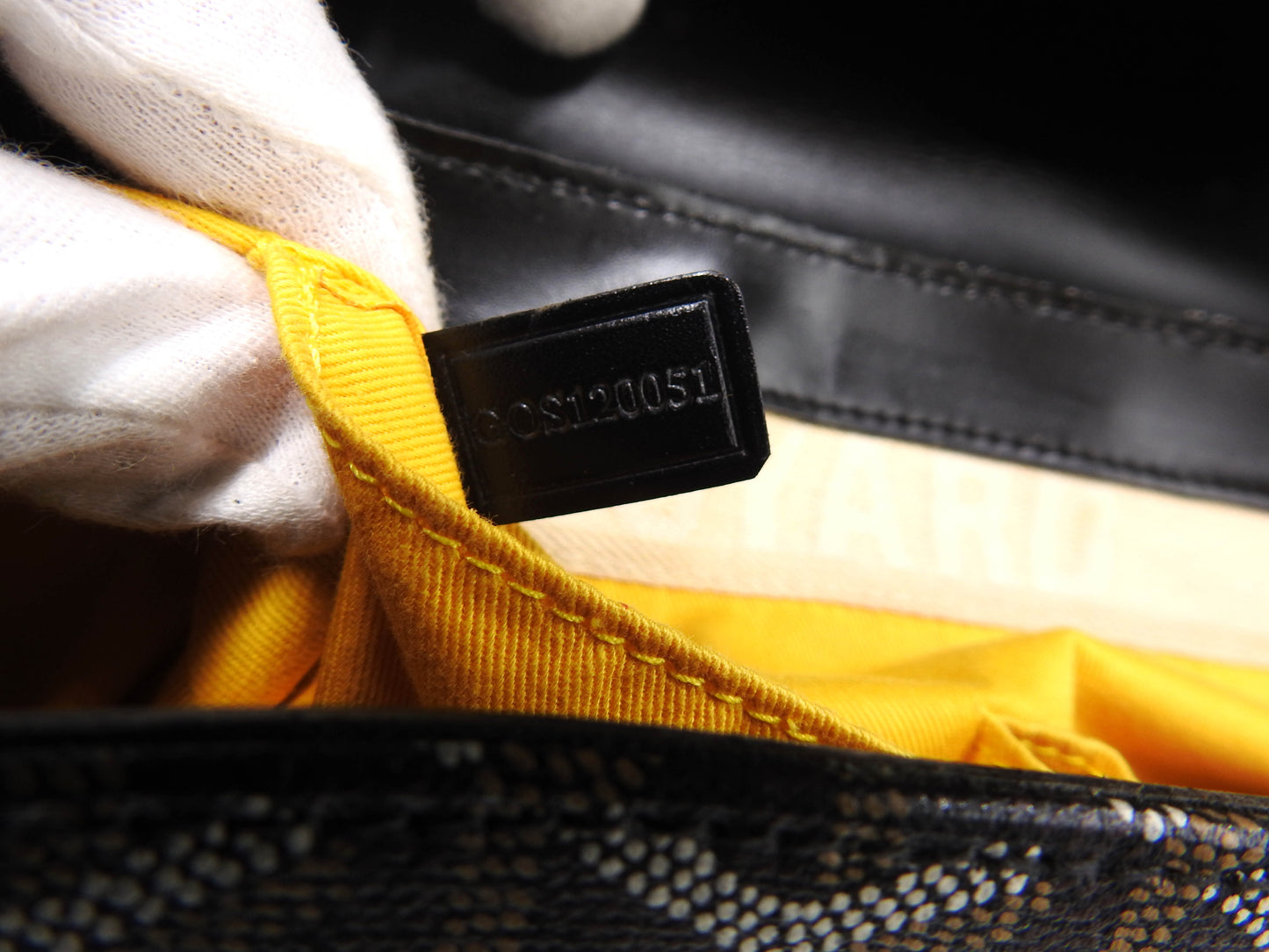 GOYARD Goyardine Grand Bleu MM Shoulder Bag PVC Canvas Leather Black Y-1802