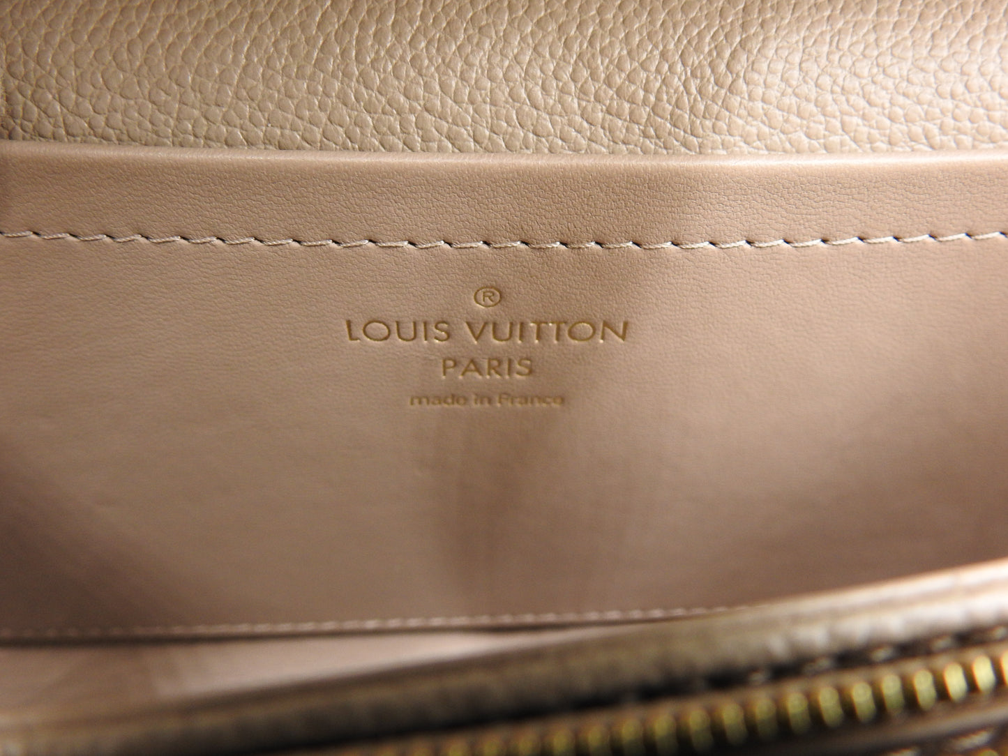 LOUIS VUITTON Monogram Empreinte Marceau Chain Shoulder Bag Dune M46199