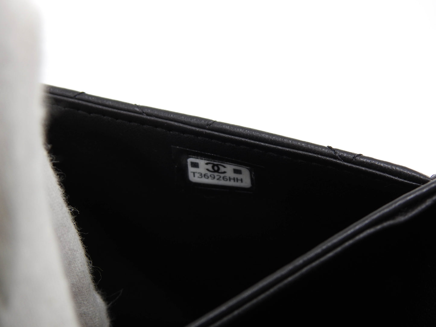 CHANEL Matelasse Chain Phone Holder Shoulder Bag Lambskin Black AP3764