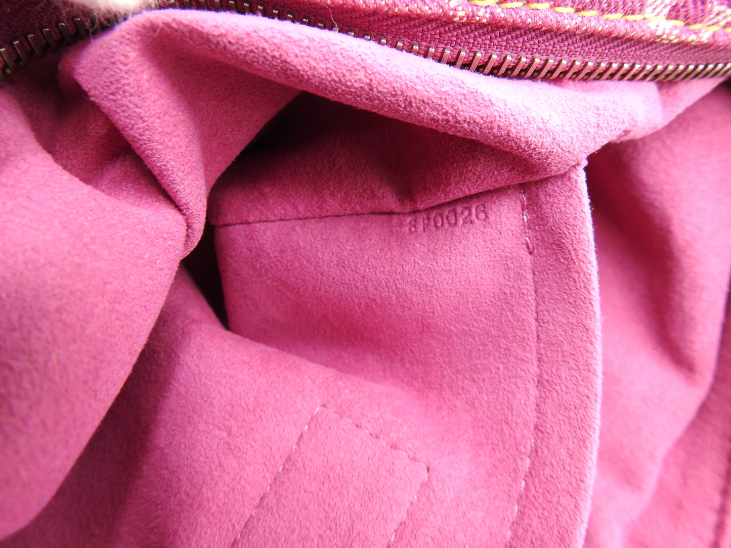 LOUIS VUITTON Monogram Denim Neo Speedy Hand Bag Boston Bag Pink M95214