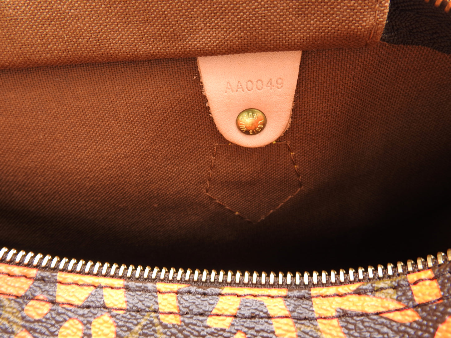 LOUIS VUITTON Monogram Graffiti Speedy 30 Boston Hand Bag Orange M93705
