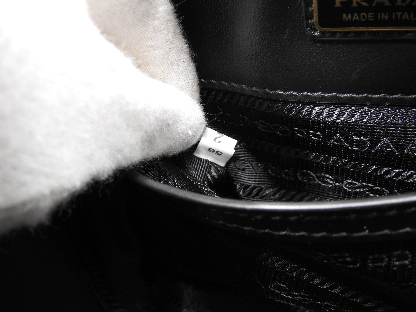 PRADA SAFFIANO TRAVEL SMALL BRIQUE Shoulder Bag Leather Gold 2VH070