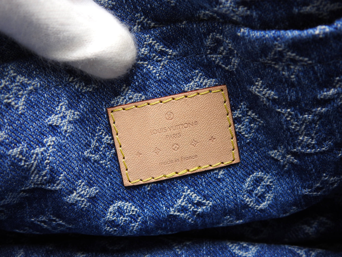 LOUIS VUITTON LV Remix Monogram Denim Sunset Shoulder Hand Bag Blue M46829