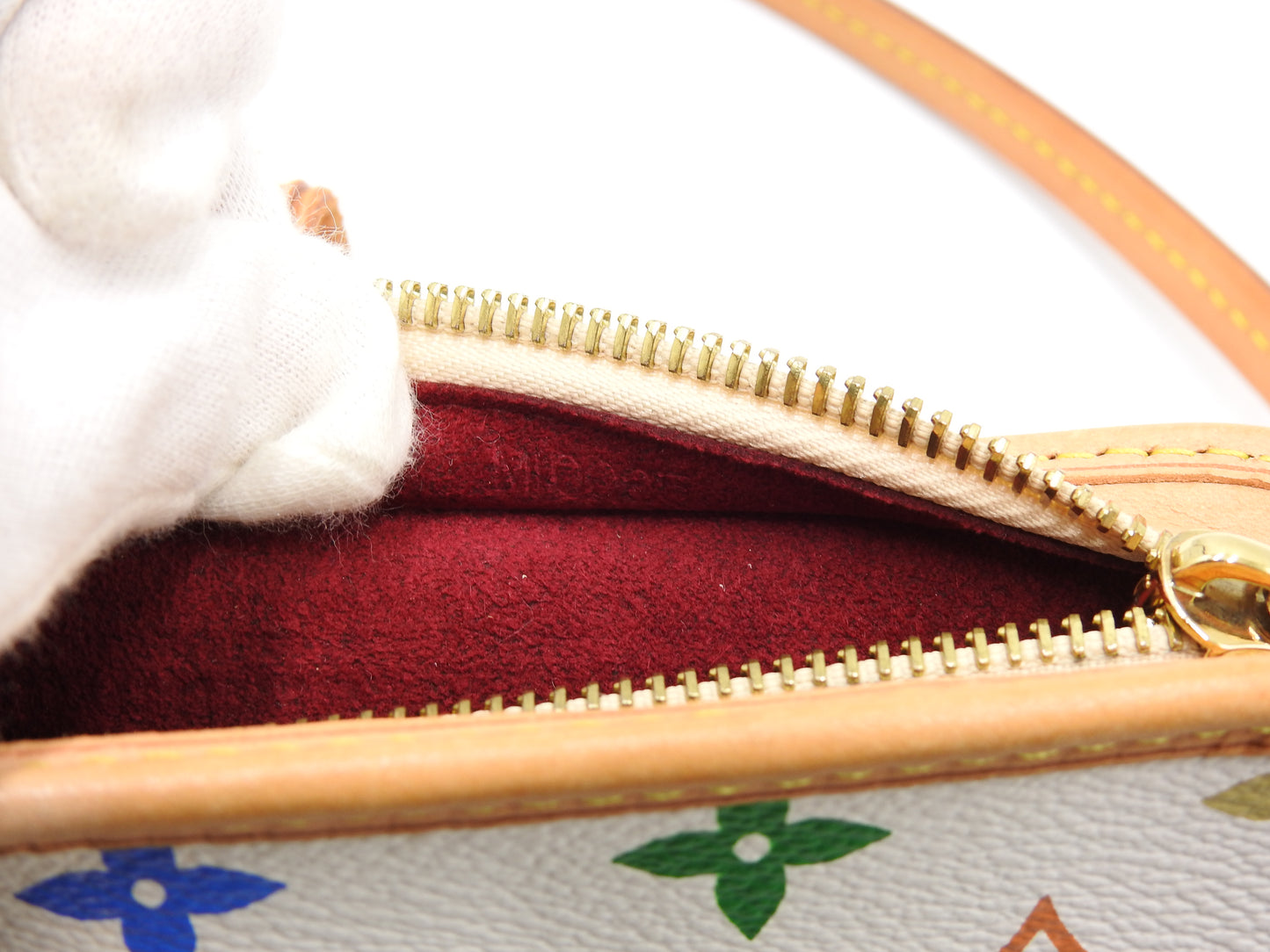 LOUIS VUITTON Shirley Shoulder Bag Monogram Multicolor Bron White M40049