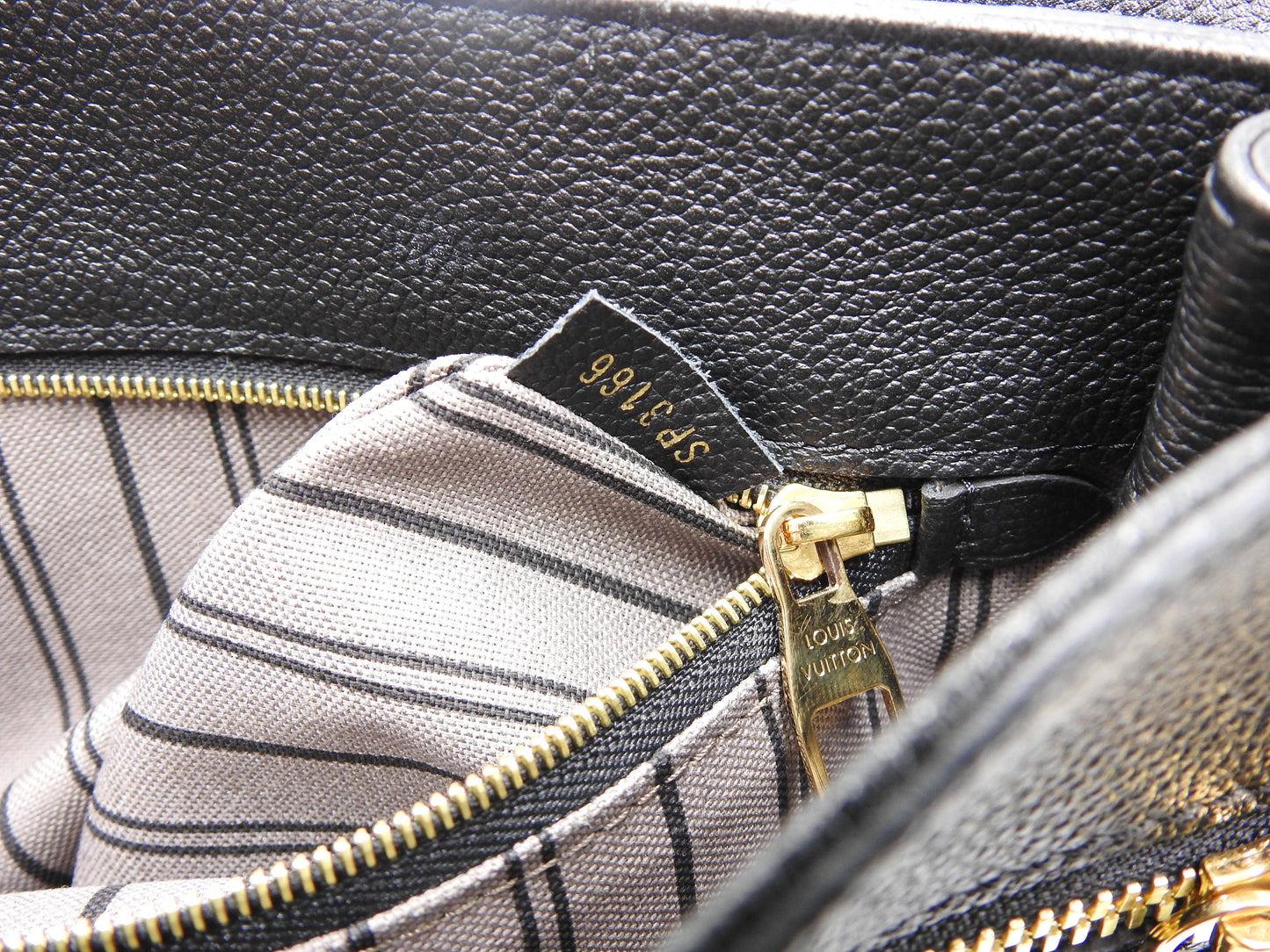 LOUIS VUITTON Spontini 2way Shoulder Bag Monogram Empreinte Black M42819