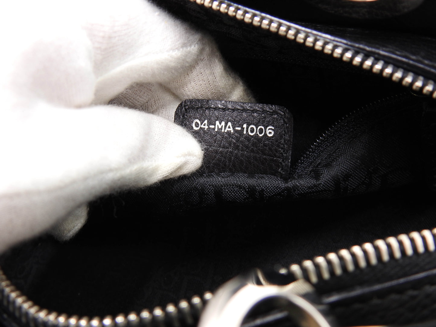 Christian Dior Lady Dior Small East West Cannage Hand Bag Calfskin Black