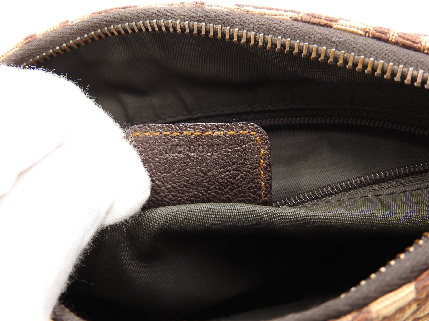 Christian Dior Trotter Flight Crossbody Shoulder Bag Canvas Leather Brown