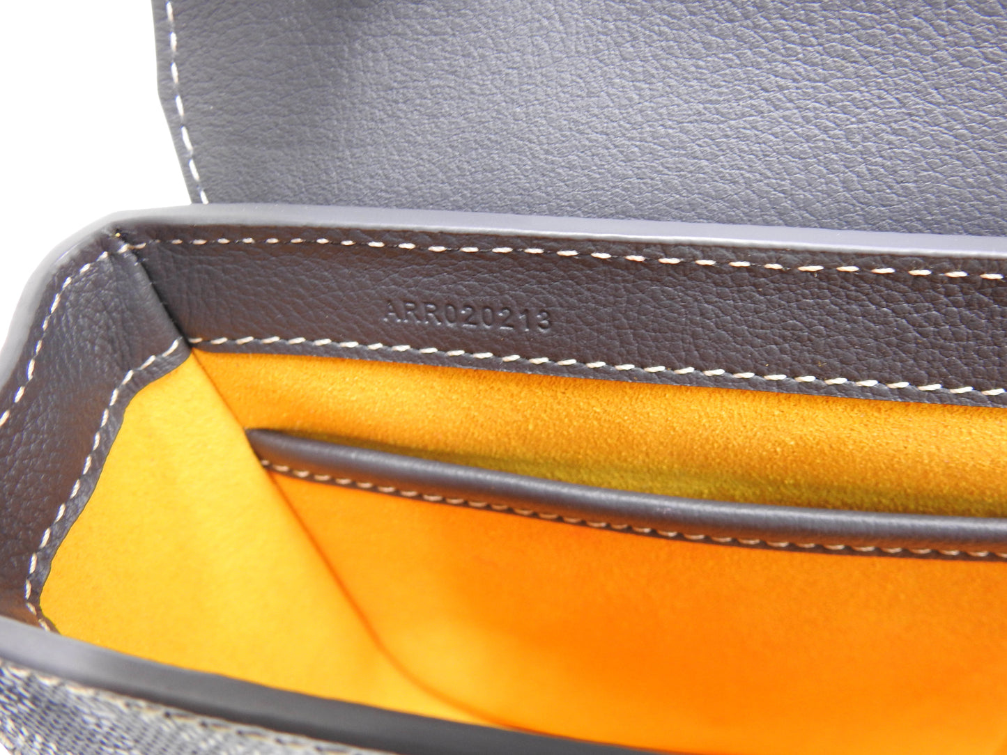GOYARD Goyardine Sac 233 PM Shoulder Bag PVC Leather Grey Silver