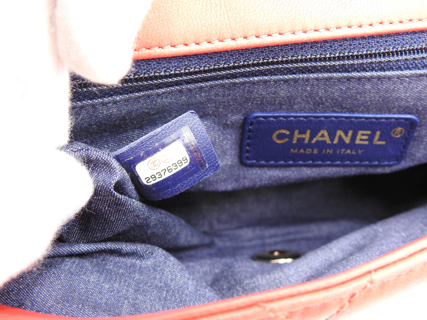 CHANEL CC Matelasse Chain Shoulder Bag Lambskin Leather Red Gold AS1354