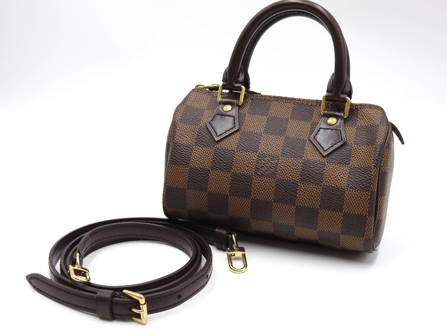 LOUIS VUITTON Damier Ebene Mini Speedy Hand Bag Special Order N41536
