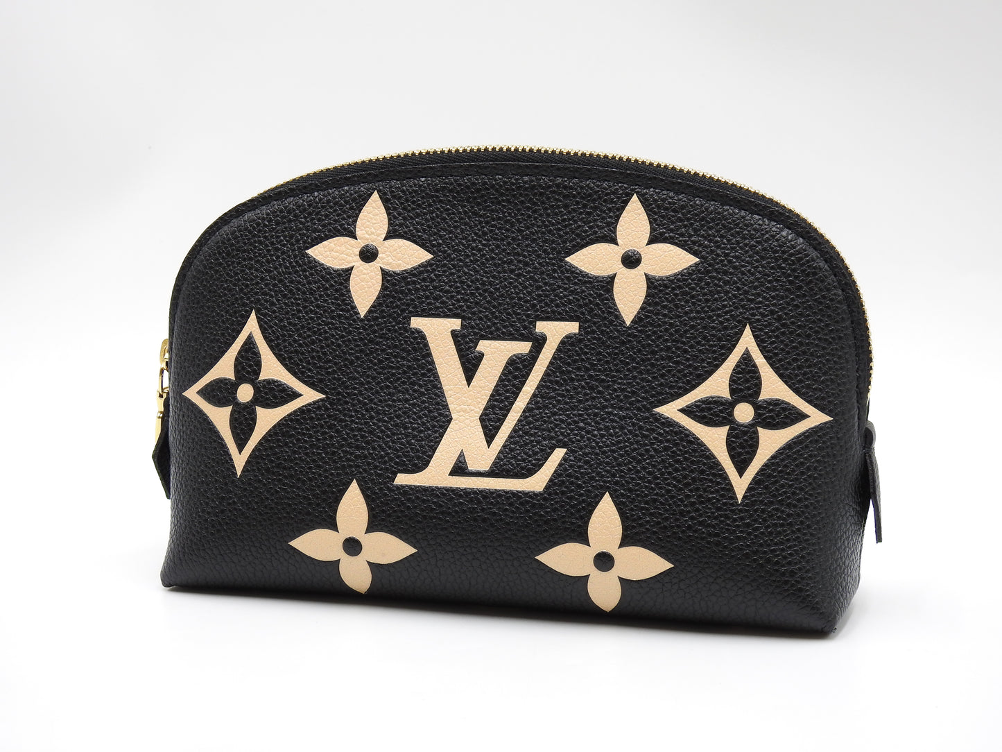 LOUIS VUITTON Monogram Empreinte Giant Cosmetic Pouch Black Beige M59086