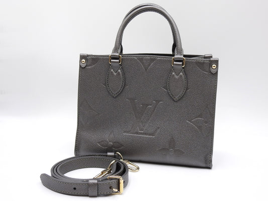 LOUIS VUITTON Monogram Empreinte OnTheGO PM Shoulder Tote Bag M12886