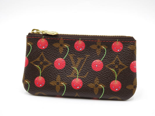 LOUIS VUITTON Monogram Cherry Pochette Cles Key Pouch Coin Purse M95042