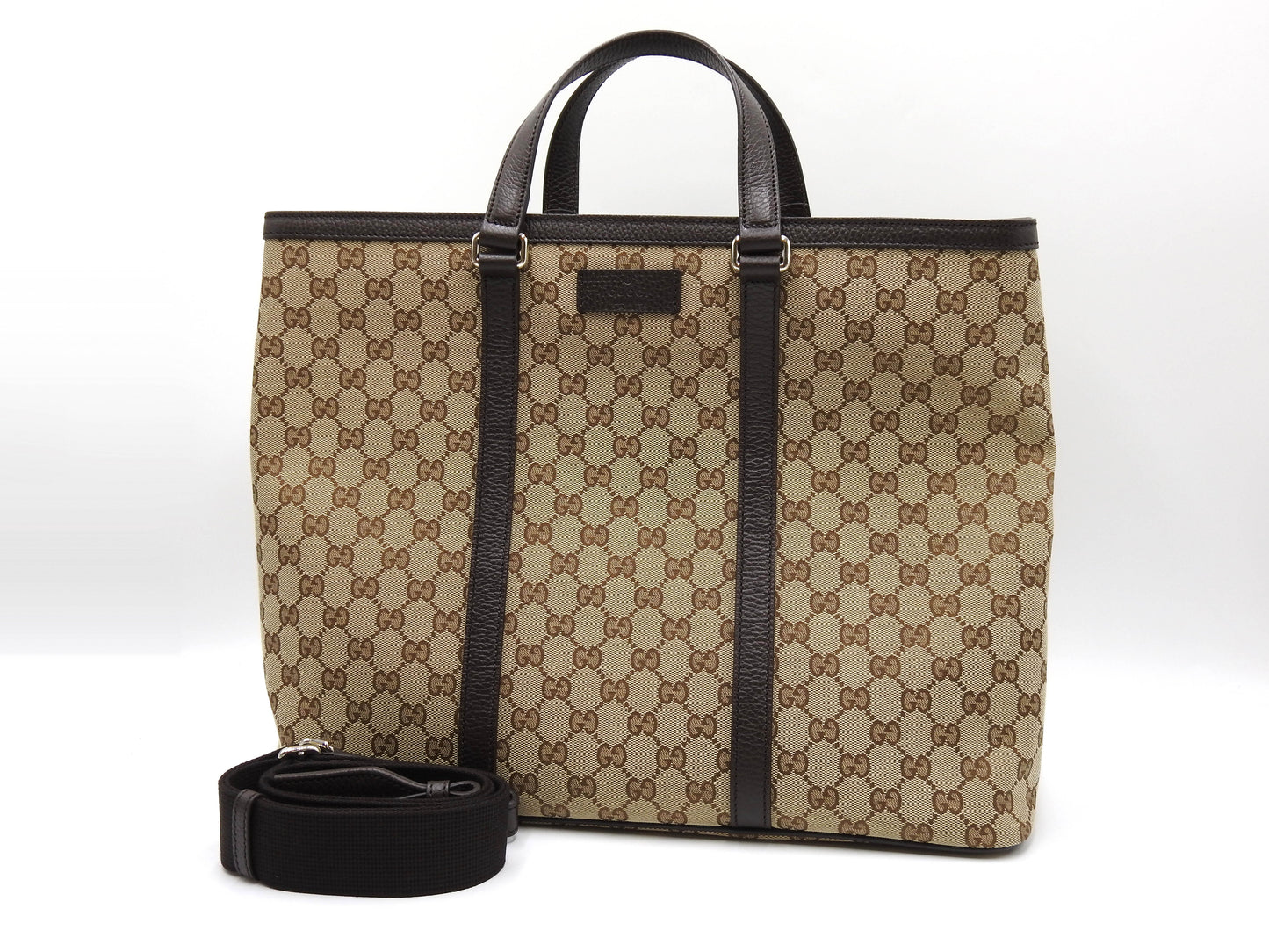 GUCCI Joy Monogram GG Canvas 2way Shoulder Tote Bag Beige Brown 449169