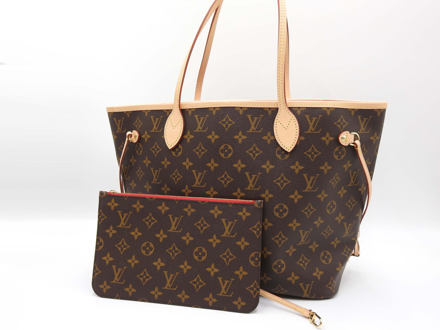 LOUIS VUITTON Neo Neverfull MM Monogram Cerise Shoulder Tote Bag M46987