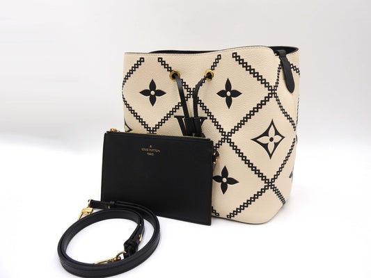 LOUIS VUITTON Embroidered Monogram Empreinte NeoNoe MM Hand Bag M46023
