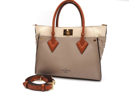 LOUIS VUITTON Monogram Tuffetuge On My Side Shoulder Tote Bag Greige M53825