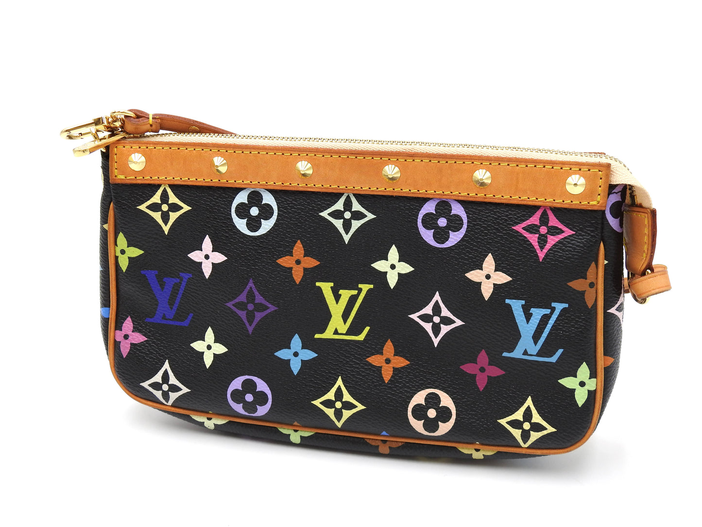 LOUIS VUITTON Pochette Accessories Pouch Monogram Multicolor Noir M92648