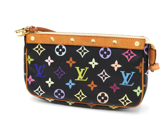 LOUIS VUITTON Pochette Accessories Pouch Monogram Multicolor Noir M92648