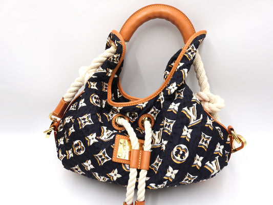 LOUIS VUITTON Bulle MM Shoulder Bag Monogram Marine Navy Nylon M40235