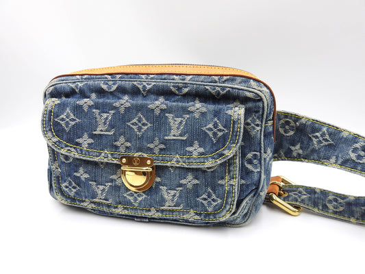 LOUIS VUITTON Monogram Denim Bum Bag Waist Shoulder Bag M95347