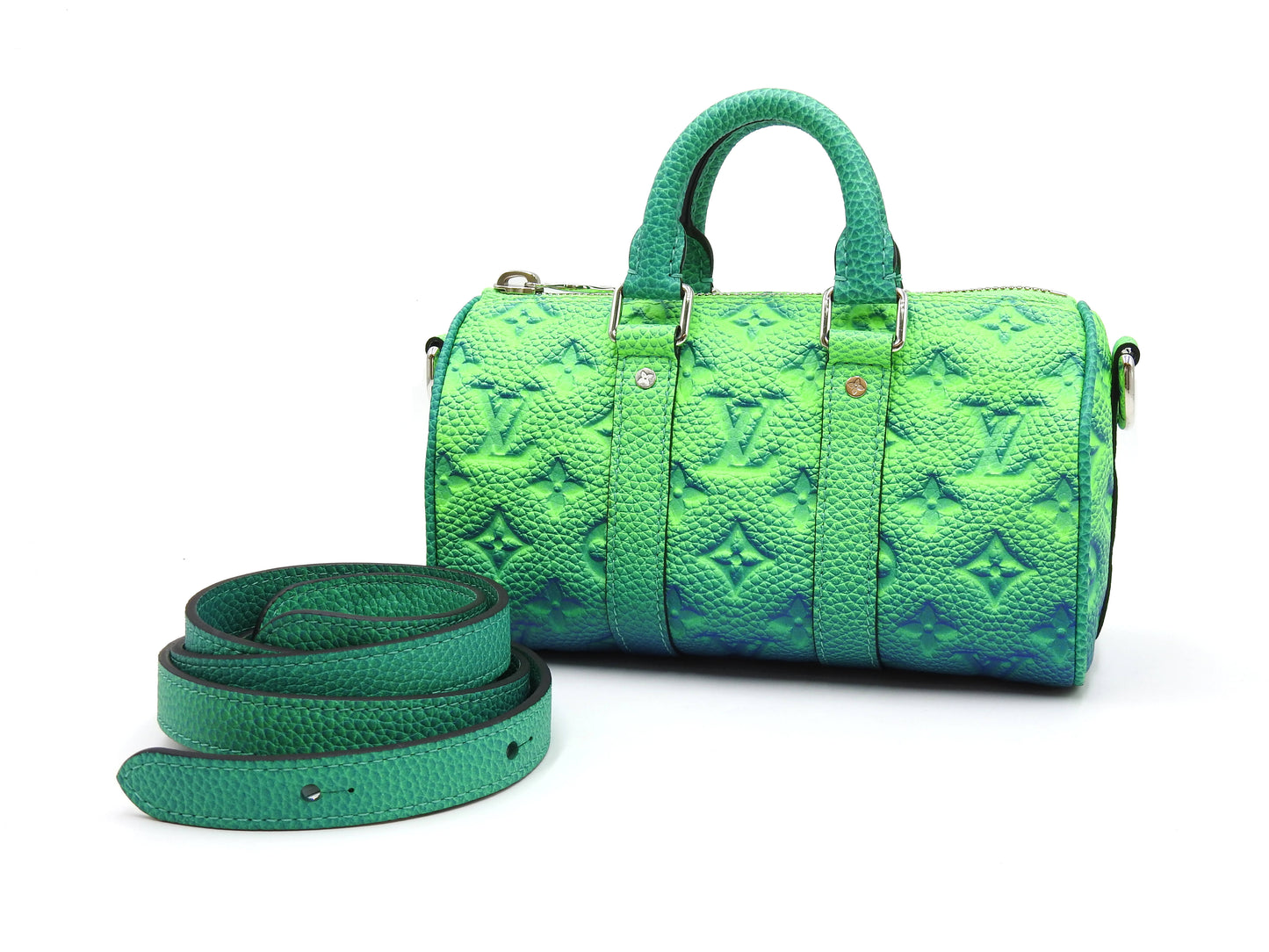 LOUIS VUITTON Keepall XS Shoulder Hand Bag Monogram Illusion Green M59691