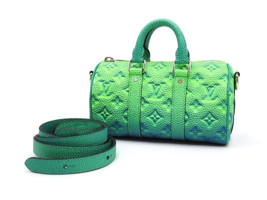 LOUIS VUITTON Keepall XS Shoulder Hand Bag Monogram Illusion Green M59691