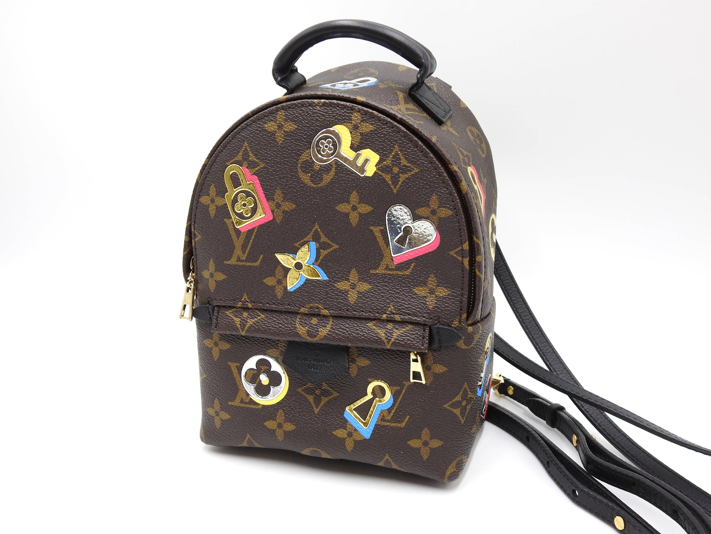 LOUIS VUITTON Love Lock Monogram Palm Springs Backpack Bag Mini M44367