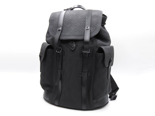LOUIS VUITTON Taurillon Monogram Christopher MM Men's Backpack Bag M55699