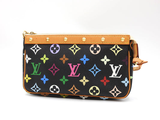 LOUIS VUITTON Pochette Accessories Pouch Monogram Multicolor Noir M92648