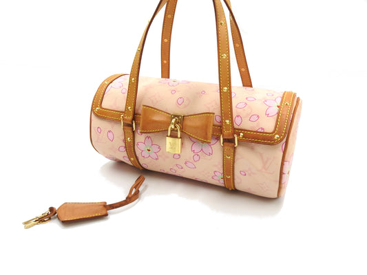 LOUIS VUITTON Papillon Shoulder Hand Bag Monogram Cherry Blossom M92010