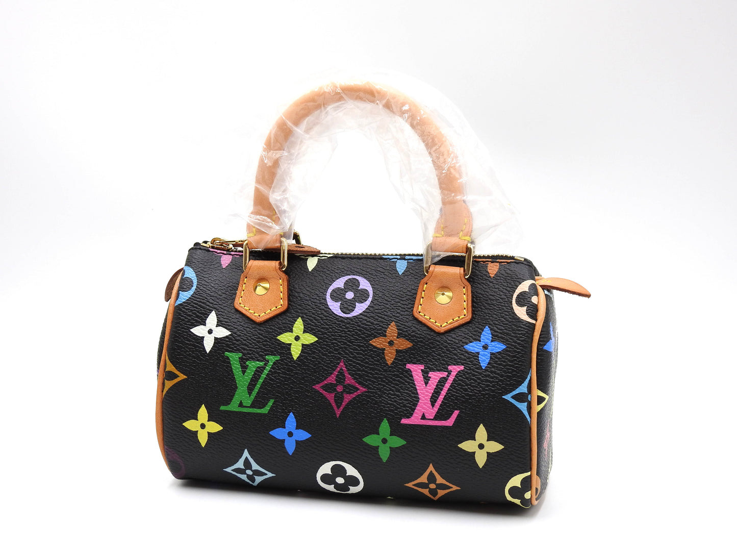 LOUIS VUITTON Monogram Mini Speedy Hand Bag Multicolor Noir Black M92644