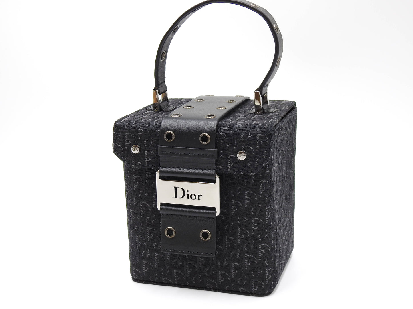 Christian Dior Trotter Street Chic Top Handle Small Vanity Bag Black