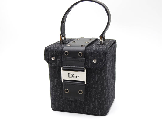 Christian Dior Trotter Street Chic Top Handle Small Vanity Bag Black