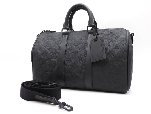 LOUIS VUITTON Keepall Bandouliere 35 Hand Bag Monogram Taurillon M22765