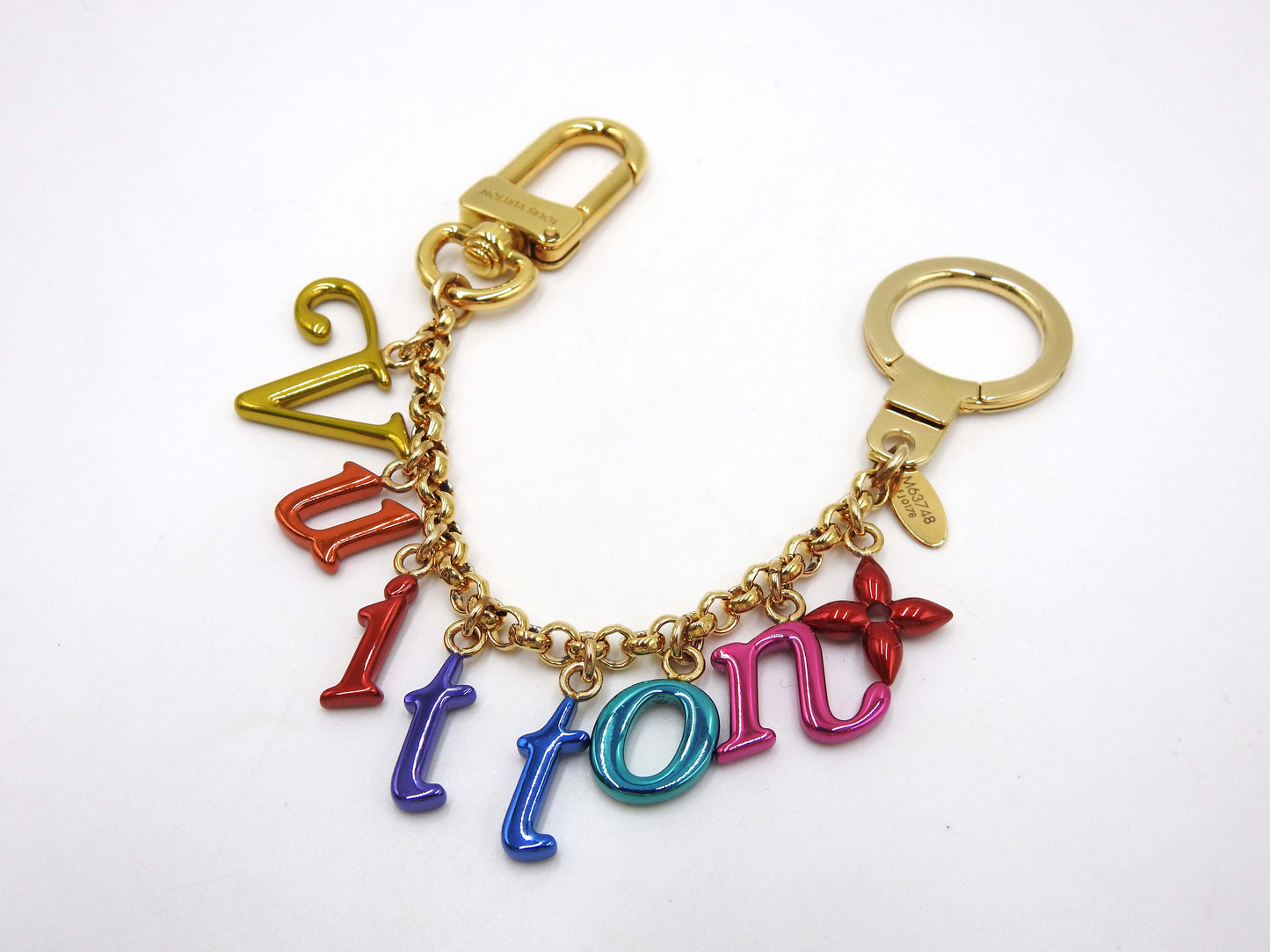 LOUIS VUITTON New Wave Chain Bag Charm Gold Multicolor M63748