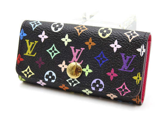 LOUIS VUITTON Multicles 4 Ring Key Holder Monogram Multicolor Black M93732
