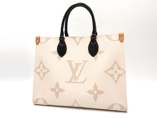 LOUIS VUITTON Monogram Dune Giant OnTheGO MM Tote Shoulder Bag M46912