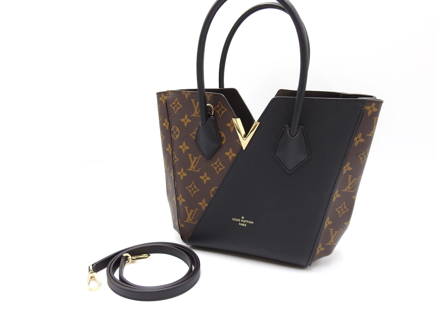LOUIS VUITTON Kimono PM 2way Hand Bag Shoulder Bag Monogram Black M41855