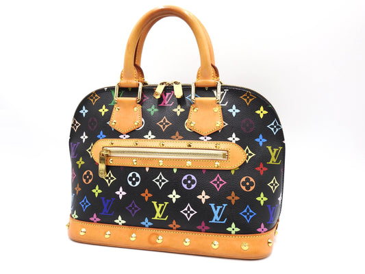 LOUIS VUITTON Alma PM Hand Bag Multicolor Noir Black M92646